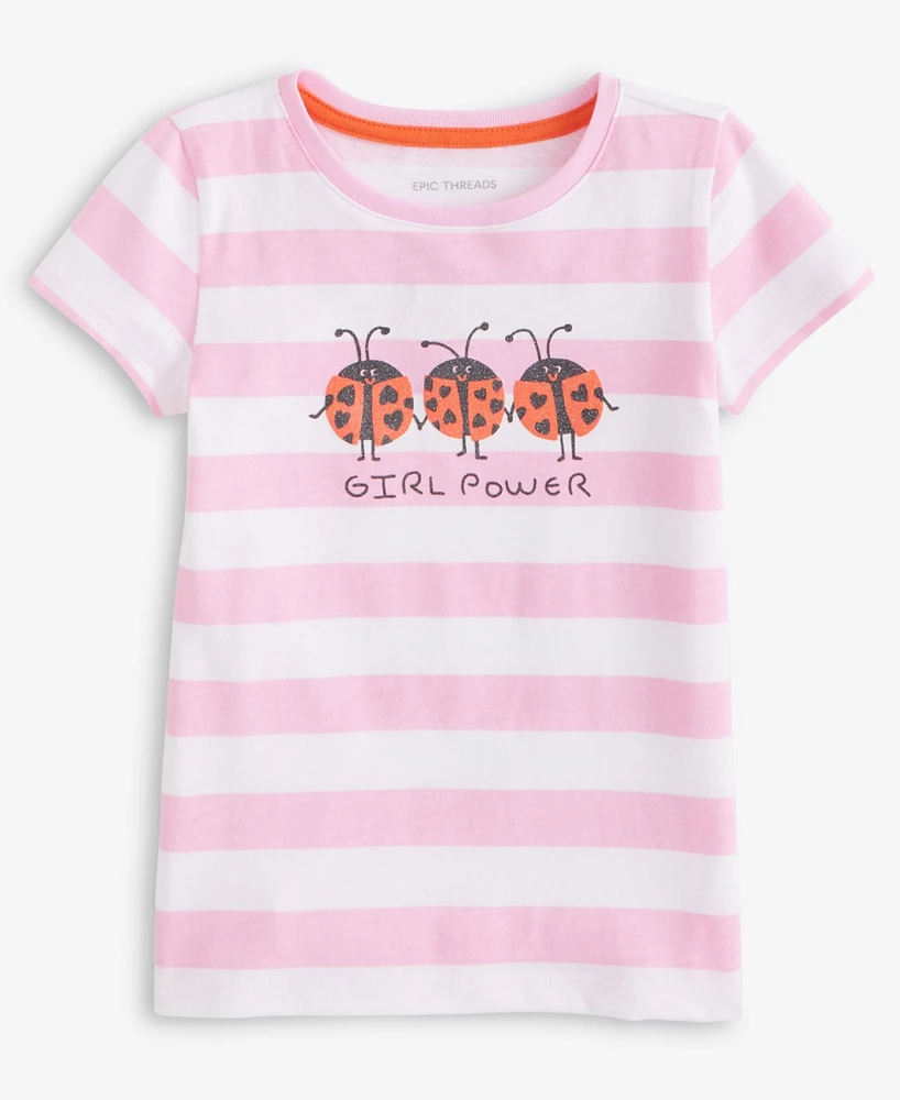 Epic Threads Toddler Girl Ladybug Striped T-Shirt, Exclusively at Macy's