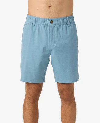 O'Neill Men's Reserve Light Check Scallop Elastic Waist Shorts