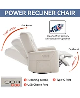 Mondawe Swivel And Rocker Power Recliner Chair