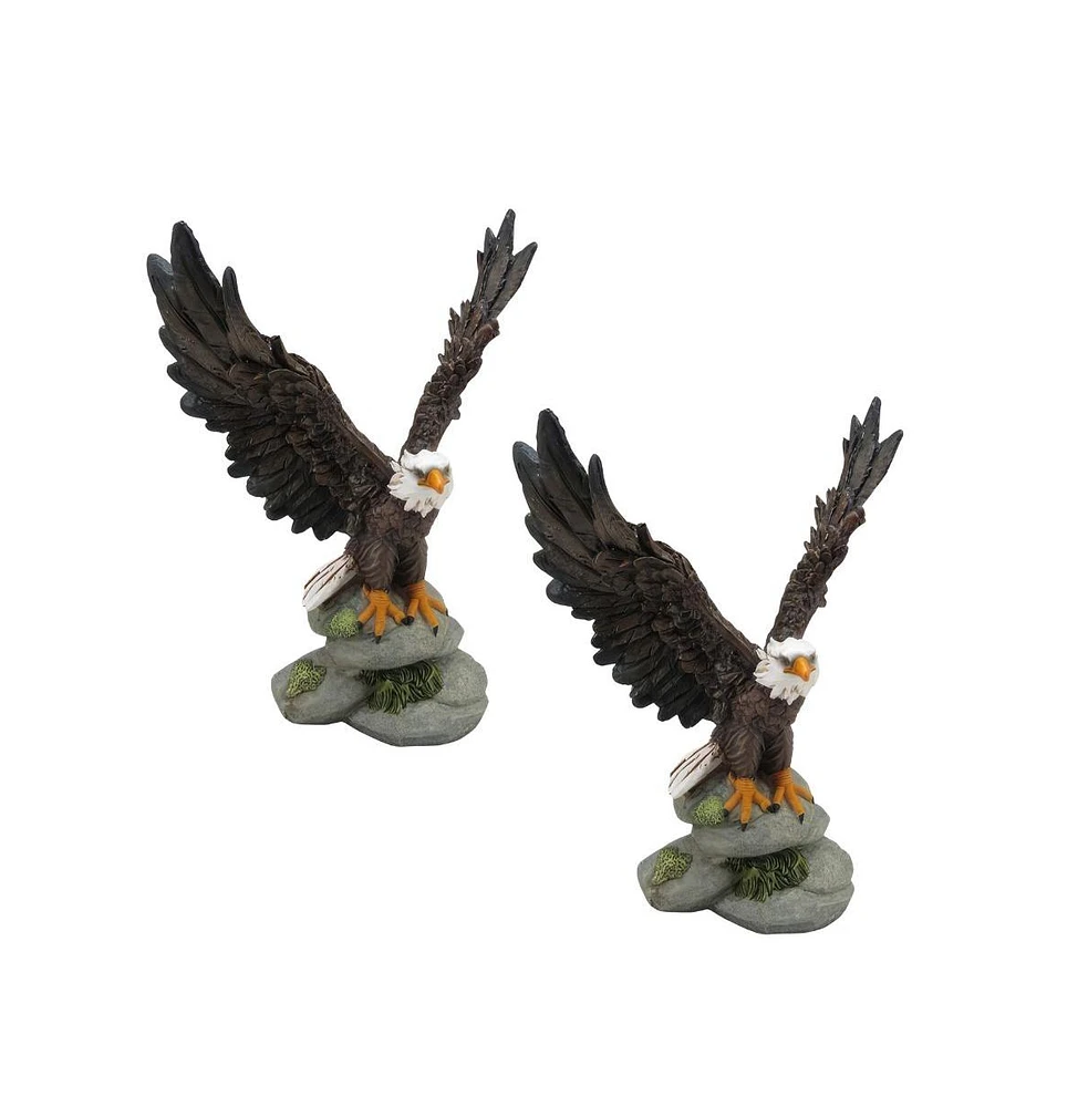 Fc Design "2-pc Gift Set" 9.75"H Eagle Flying up Figurine Statue Ornament Home Room Office Decor and Perfect Gift Ideas for Housewarming, Holidays and