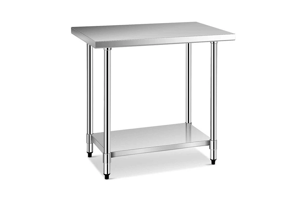 Slickblue Commercial Kitchen Stainless Steel Work Table for Professional Kitchens