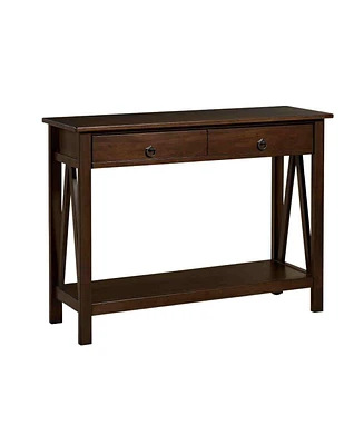 Slickblue 2-Drawer Console Sofa Table - Modern Entryway or Living Room Storage Table