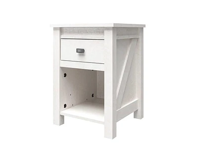 Slickblue Farmhouse 1-Drawer Bedroom Nightstand for Rustic Charm and Practical Storage