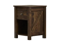 Slickblue Farmhouse 1-Drawer Bedroom Nightstand for Rustic Charm and Practical Storage