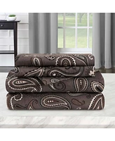 Superior Paisley Flannel Cotton Deep Pocket Sheet Set