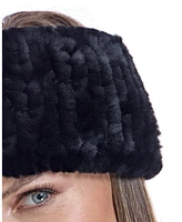 Julia & Stella by Maximilian Knitted Shearling Headband