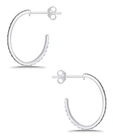 Macy's Oxidized Oval Half Hoop Earrings