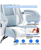 Dyhome Adjustable Reclining Ergonomic Faux Leather Swiveling Pc & Racing Game Chair