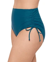 Salt + Cove Juniors' Shirred High-Waist Bikini Bottoms, Exclusively at Macy's