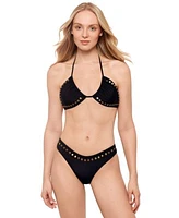 Salt Cove Juniors Studded Convertible Bikini Top Hipster Bottoms Exclusively At Macys