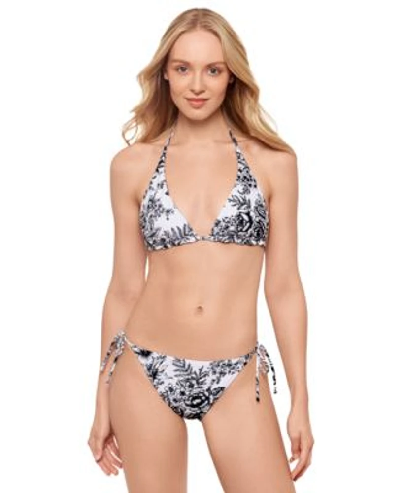 Salt Cove Juniors Reversible Triangle Bikini Top Side Tie Bottoms Exclusively At Macys