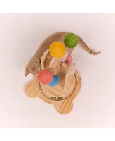 The Complete Interactive Play Center: Pinewood Ferris Wheel Cat Toy