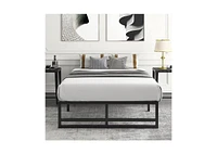 Slickblue Metal Platform Bed Frame with Under-Bed Storage Space