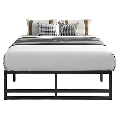 Slickblue Metal Platform Bed Frame with Under-Bed Storage Space