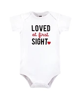 Hudson Baby Boys Unisex Cotton Bodysuit and Pant Set, Cutest Valentine, Preemie