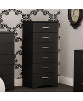 Slickblue Black 6-Drawer Lingerie Chest for Contemporary Bedroom Storage and Organization