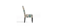 Slickblue Set of 2 Floral Fabric Dining Chair with Wood Legs