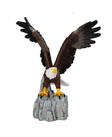 Fc Design "2-pc Gift Set" 6"H Eagle Landing on Rock Figurine Statue Ornament Home Room Office Decor and Perfect Gift Ideas for Housewarming, Holidays