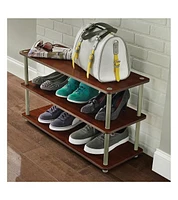 Slickblue 3-Shelf Modern Shoe Rack - Stylish Storage Organizer for Entryway