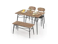 Slickblue Modern 4-Piece Dining Set with Table and Chairs for Stylish Dining Spaces