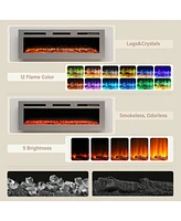 Boyel Living Wall Mounted Stainless Steel Electric Fireplace
