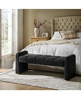 Hulala Home Jorge Modern Bench with Sturdy Rubber Wood Legs