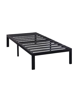 Slickblue Heavy Duty Metal Platform Bed Frame with Wide Steel Slats