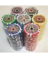 Slickblue Hi Roller Holo Inlay Poker Chips 25-Pack Clay Composite, $100 Denomination