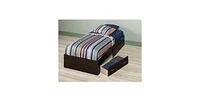 Slickblue Platform Bed with 2 Storage Drawers Stylish Cinnamon Cherry Design