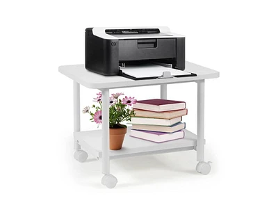Slickblue Multipurpose 2-Tiered Mobile Wheeled Printer Cart Stand