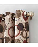 Celestial Print Semi-Sheer Grommet Curtain Panel