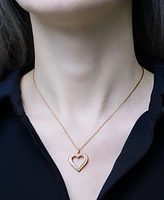 Diamond Heart Pendant 18" Necklace (1/4 ct. t.w.) in 10K Gold, Exclusively at Macy's