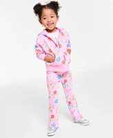 Epic Threads Toddler Girl Floral Full Zip Hoodie Assistant Gardener Graphic T Shirt Floral Flared Pants Exclusively At Macys