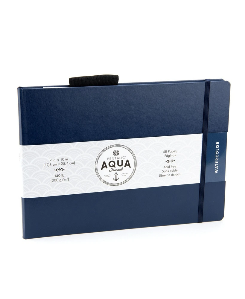 Pentalic Pentalic- 7" x 10" Watercolor Aqua Journal, 48 Sheets