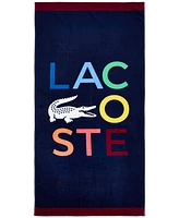 Lacoste Home Rainbow Letters Cotton Beach Towel