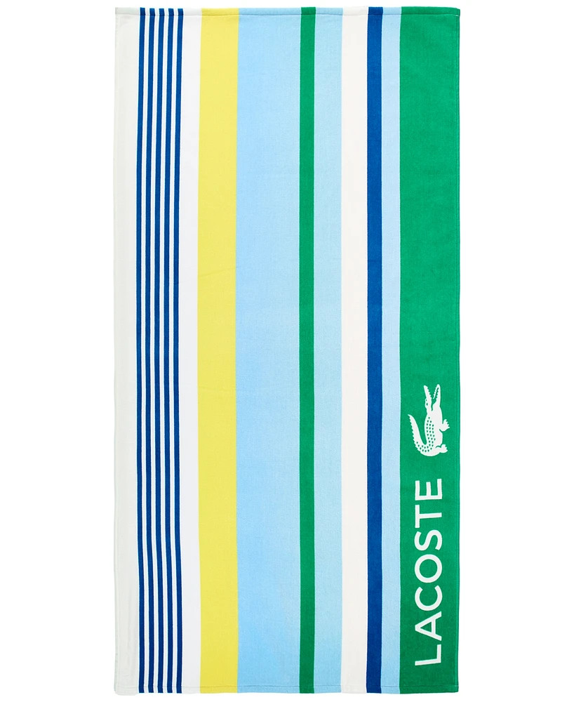 Lacoste Home Sunscreen Stripe Cotton Beach Towel