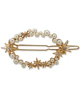 lonna & lilly Gold-Tone Crystal Star & Imitation Pearl Hair Barrette