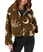O'Neill Juniors' Rori Printed Zip-Front Long-Sleeve Jacket