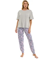 Roudelain Women's Printed Jogger Pajama Pants