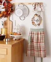 Design Imports Thankful Autumn Wreath Printed Apron