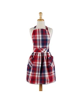 Design Imports Americana Plaid Apron