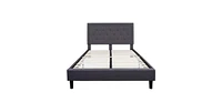 Slickblue Fabric Upholstered Platform Bed Frame with Headboard