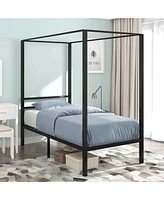 Slickblue Modern Four Poster Canopy Bed