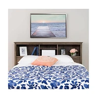 Slickblue Freestanding Bookcase Headboard with Wood Finish for Bedroom Storage and Style