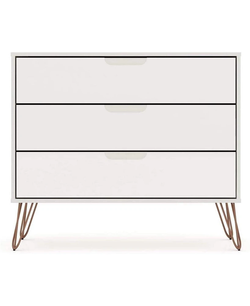 Slickblue Modern Scandinavian Style Bedroom 3-Drawer Dresser