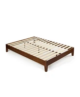 Slickblue Modern Low Profile Solid Wood Platform Bed Frame