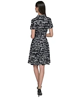 Karl Lagerfeld Paris Women's Printed Shirtdress