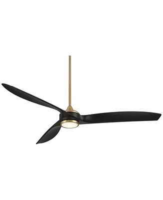 Casa Vieja 60" La Jolla Surf Soft Brass Led Ceiling Fan with Remote