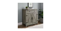 Slickblue Rustic Farmhouse Barn Door Storage Cabinet for Home Organization