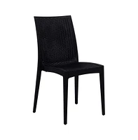 LeisureMod Weave Mace Indoor/Outdoor Dining Chair (Armless